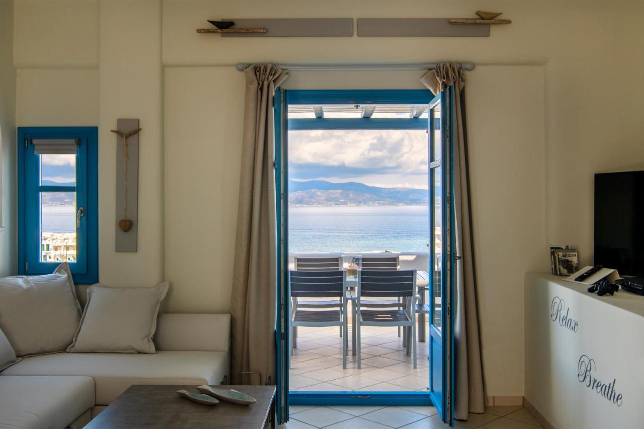 Splash With Amazing Sea Views In Piso Livadi Bagian luar foto